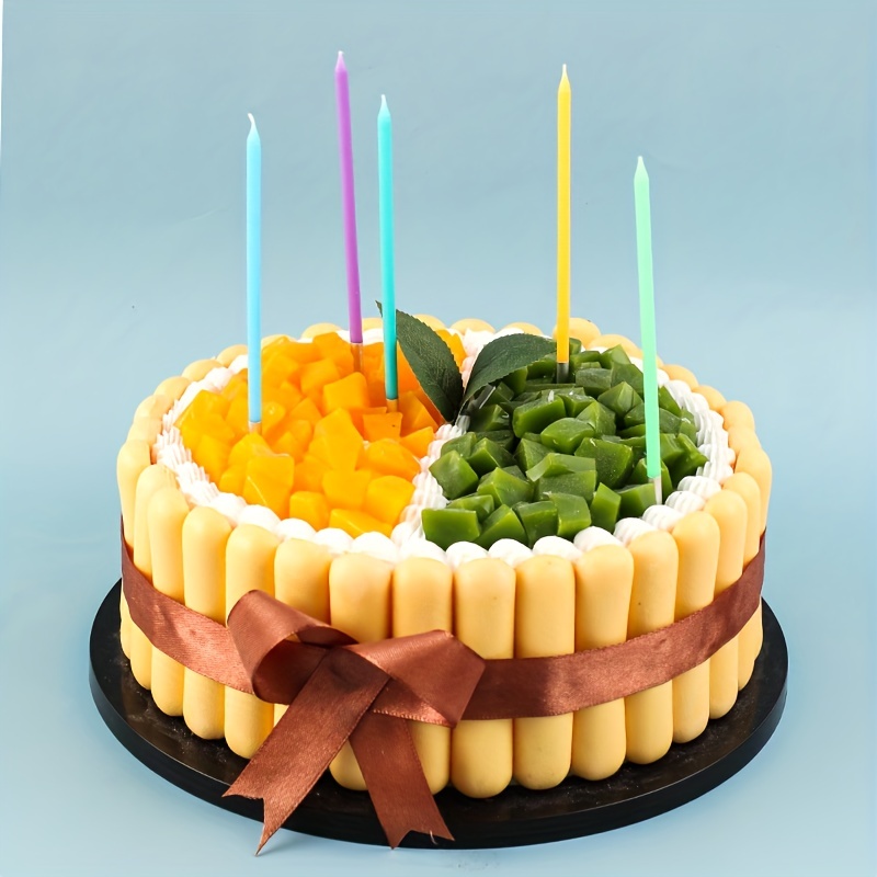 10 Velas cumpleaños multicolores con soporte: Decoración,y, velas cumpleaños  