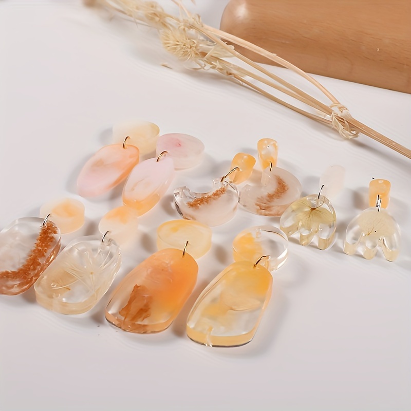 Mushroom Keychain Earrings Pendant Crystal Epoxy Resin - Temu