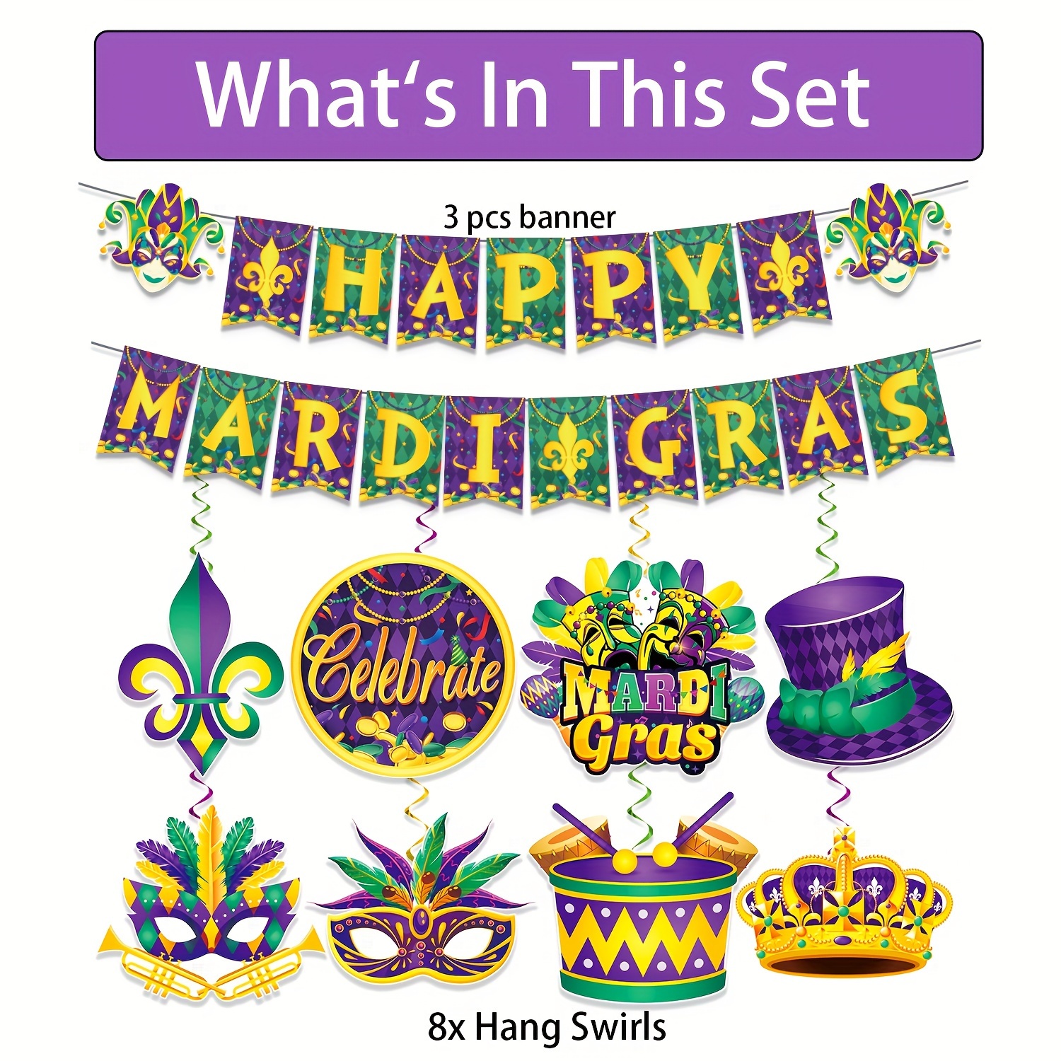 Mardi Gras Party Accessories Mardi Gras Fat Tuesday Party - Temu