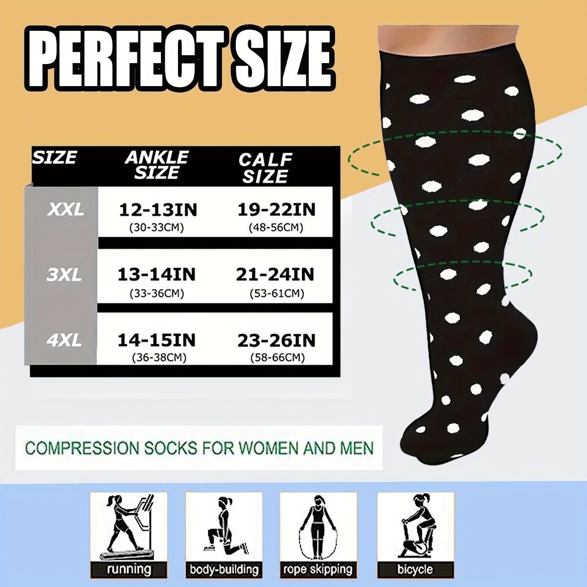 Plus Size Compression Socks Circulation 15-20 mmhg for Women Men Wide Calf  Pregnancy Maternity Knee High Best Rated Support for Pregnant Medical  Running Nursing Athletic Fit Cycling