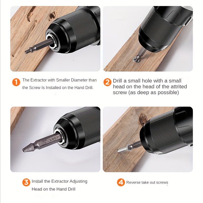 Outil De Démontage De Vis Foret De Démontage De Vis Dispositif De Démontage  De Vis Retrait De Boulon Cassé Facile À Prendre Boulon Double Face