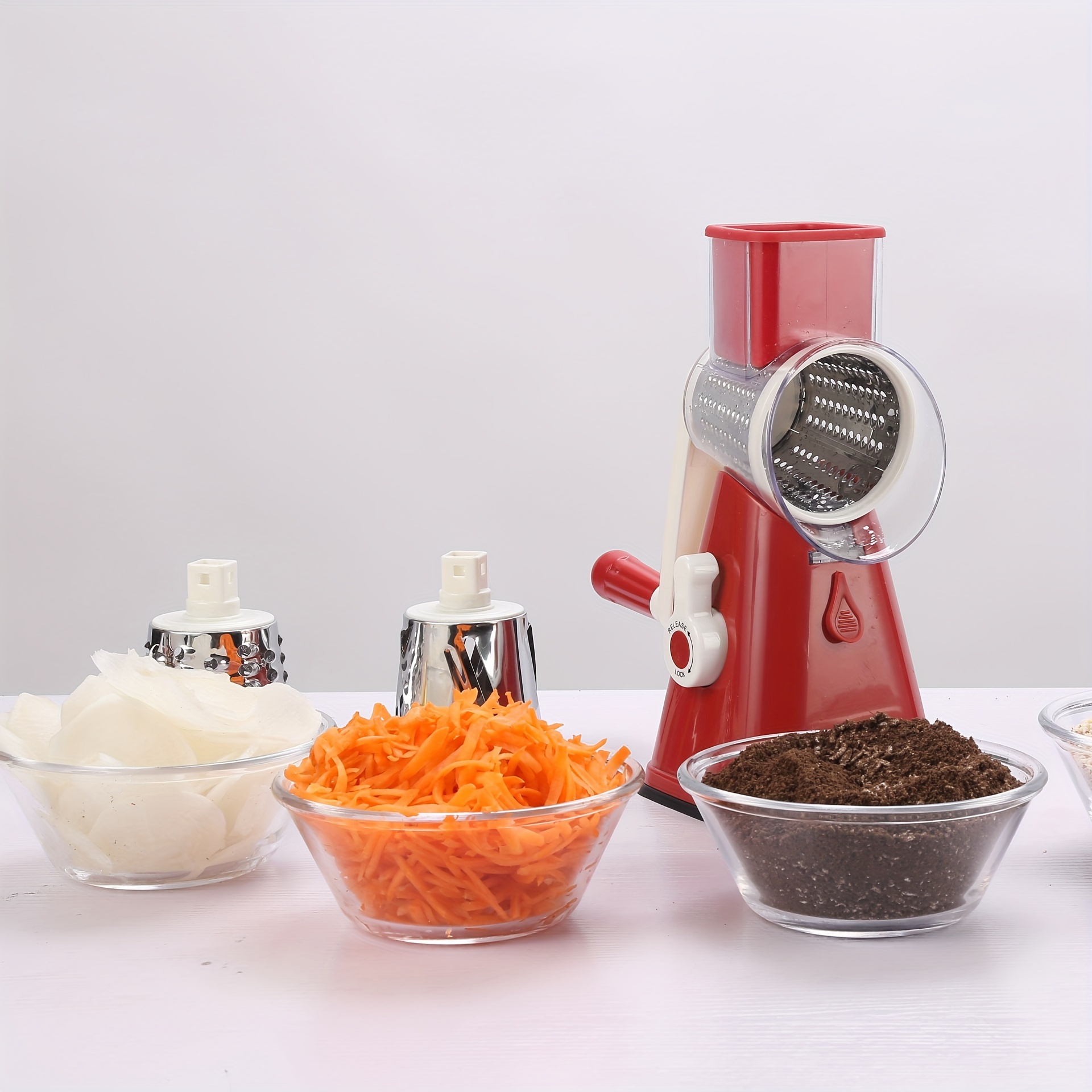1pc Multi functional hand vegetable cutter Household kitchen manual Meat  grinder Vegetable shredder Slicer Drum vegetable cutter