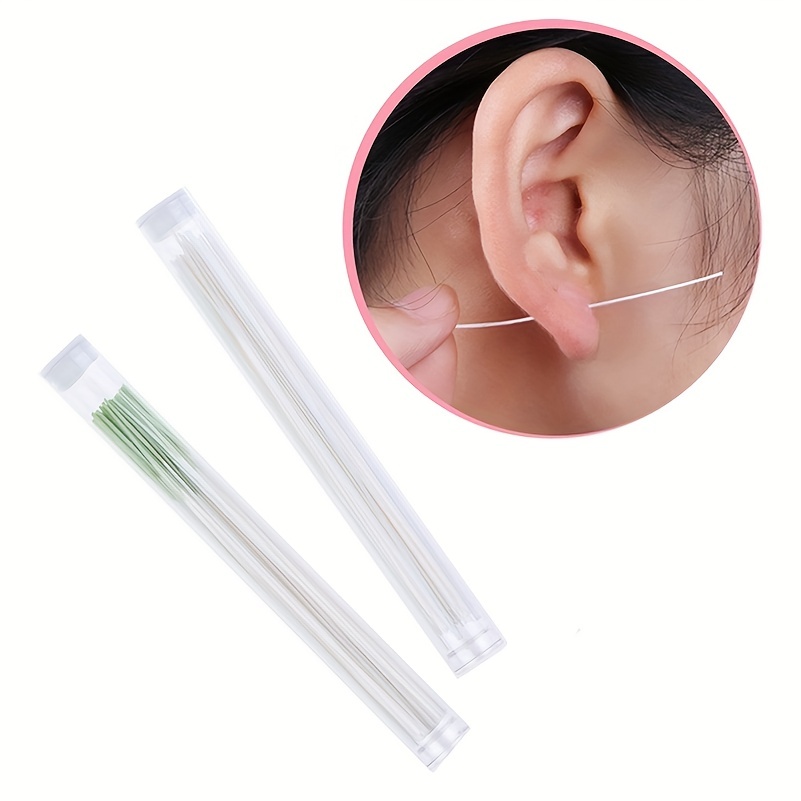 FRCOLOR 9 Sets Ear Cleaning Line Ear Hole Cleaner Household Cleaner Floss  Earring Hole Pierced Ear Earring Cleaner for Pierced Ears Household Ear  Cleaner Major 10x0.1x0.1cmx3pcs Light Greenx3pcs