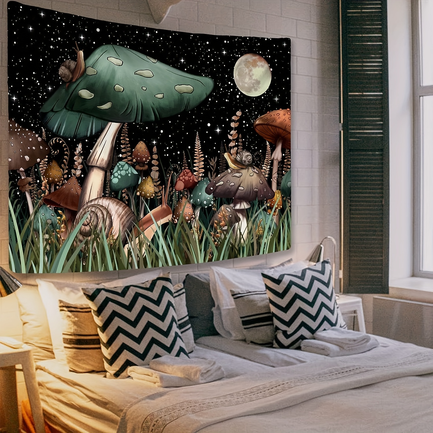 1pc Mushroom Tapestry Moon Stars Tapestry Snail Tapestry Plants