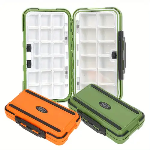 Fishing Tackle Box Fishing Box with Removable Dividers Storage Tray Multi Cell for Sea Fishing Saltwater Fishing Freshwater Fishing Beads, Size