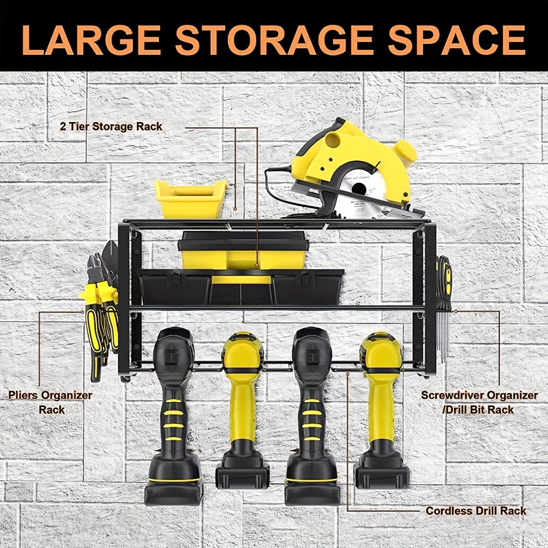1pc Soporte Pared Herramientas Eléctricas 4 Niveles Estante - Temu