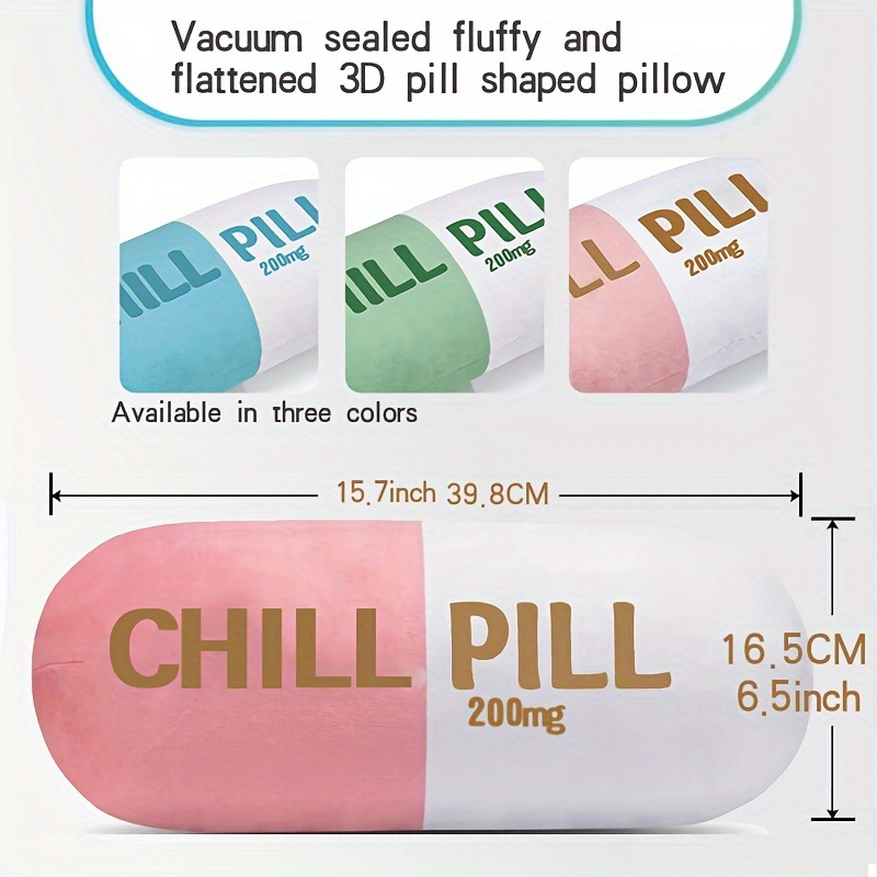 Chill Pill Pillow - Preppy Cute Trendy Room Decor Aesthetic Throw pillow y2k