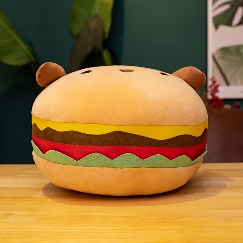 Realistic Burger Pillow Cushion fun Prank Gift cheeseburger - Temu