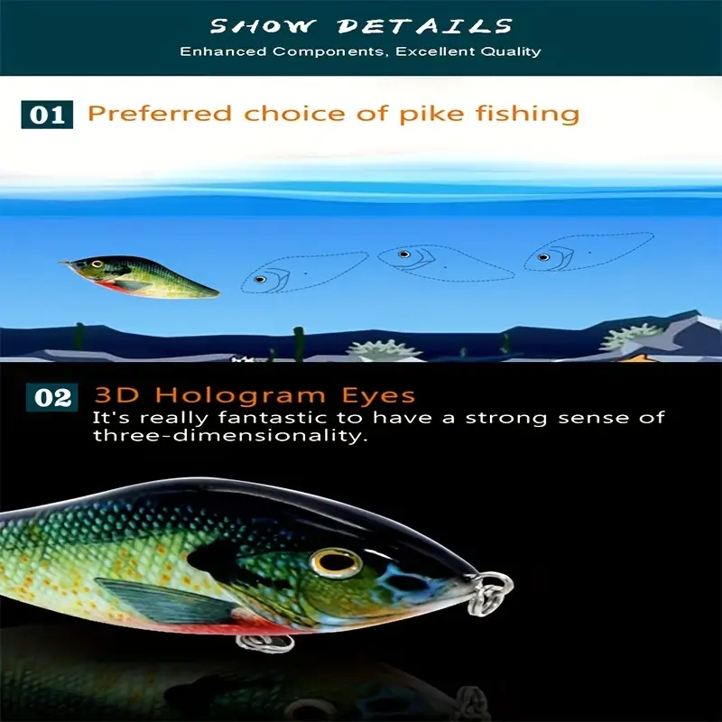 Artificial Carnasier Fishing Lures 3d Eyes Bright Colors - Temu Sweden