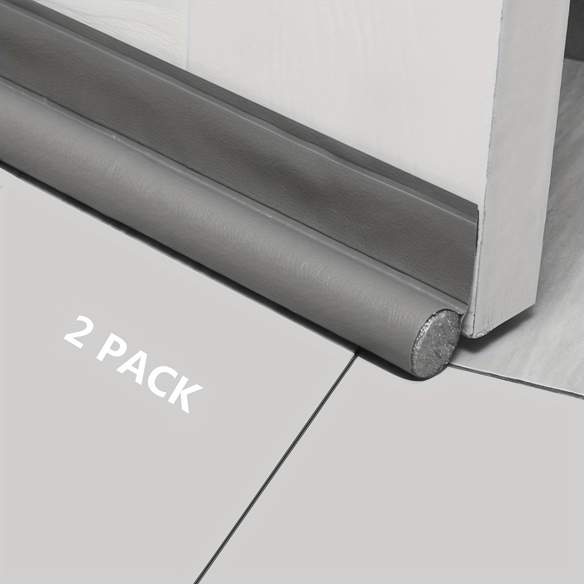 Bas de porte anti-courant d'air & étanchéité porte (1 x blanc)- NOUVEAU bas  de porte isolant (rapide à installer), idéal pour l'isolation contre le  froid, le bruit & l'humidité 