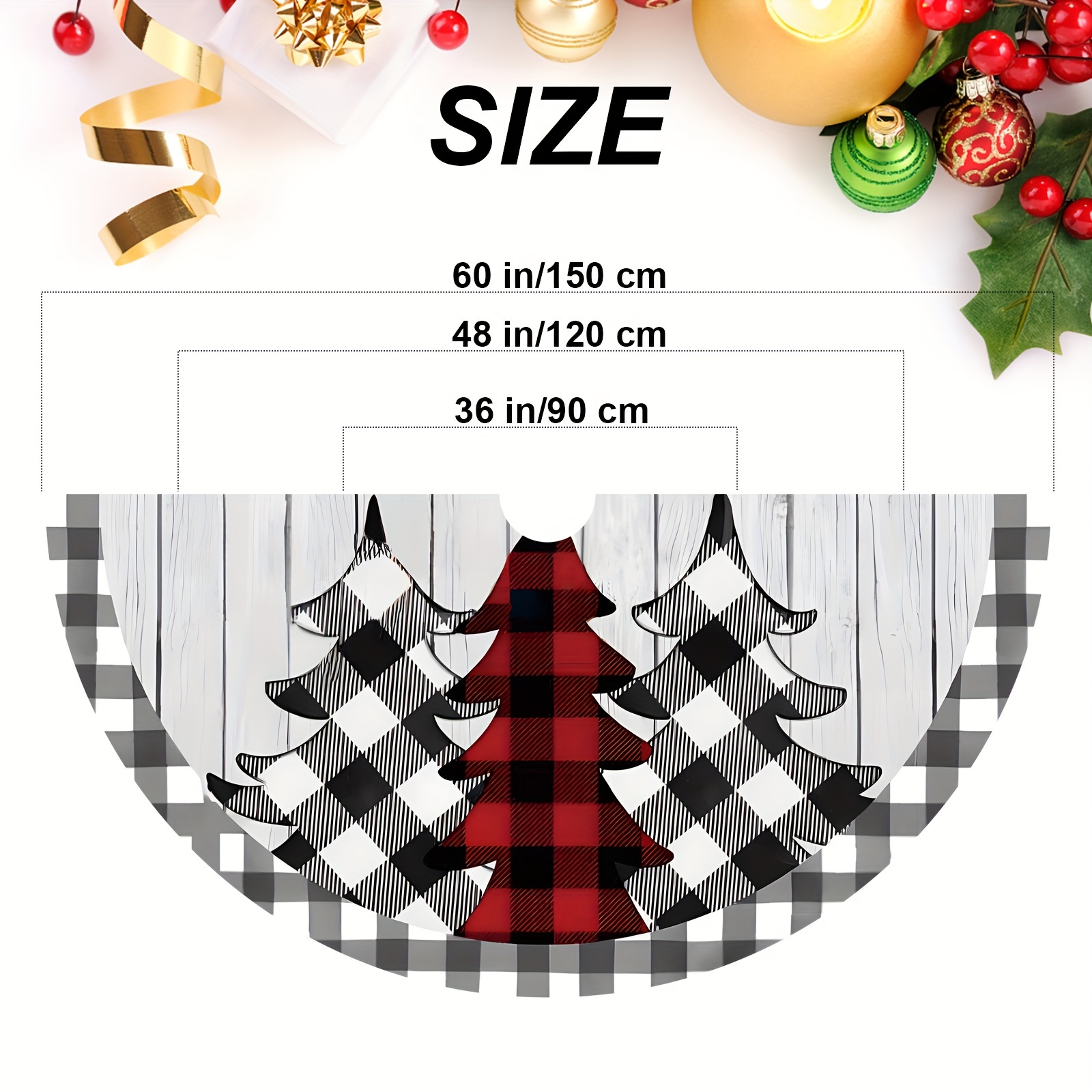 Black and white xmas tree skirt best sale