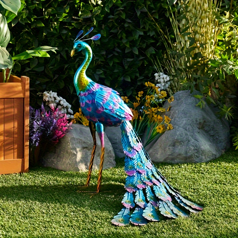 Large Peacock Outdoor Garden Decorative Peacock Home Lawn Ornament Statue  Decor