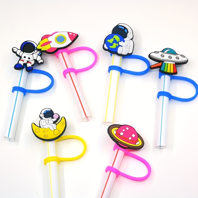 50pcs, Random Design Cute Cartoon Straw Toppers, Custom Straw Toppers  Randomly, 50/100/150/200/250pcs, Drinking Straw Decorations Accessories