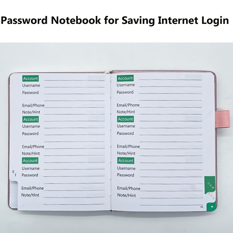 Quaderno Delle Password: Libro Per Organizzare Nomi Utente e Dati