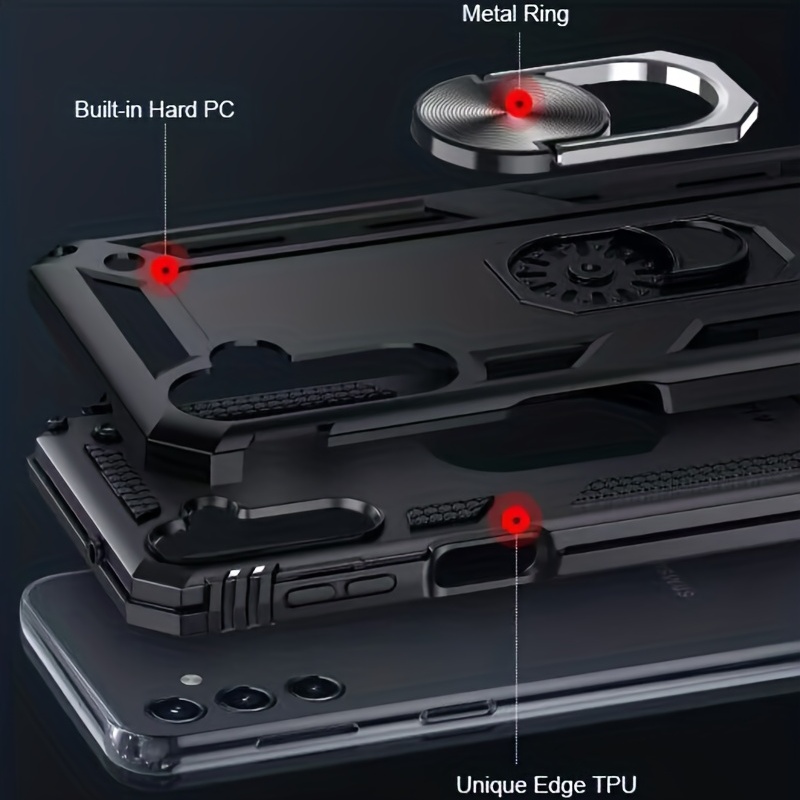 LeYi Military-Grade Protective Phone Case Metal, Hard PC Back, TPU