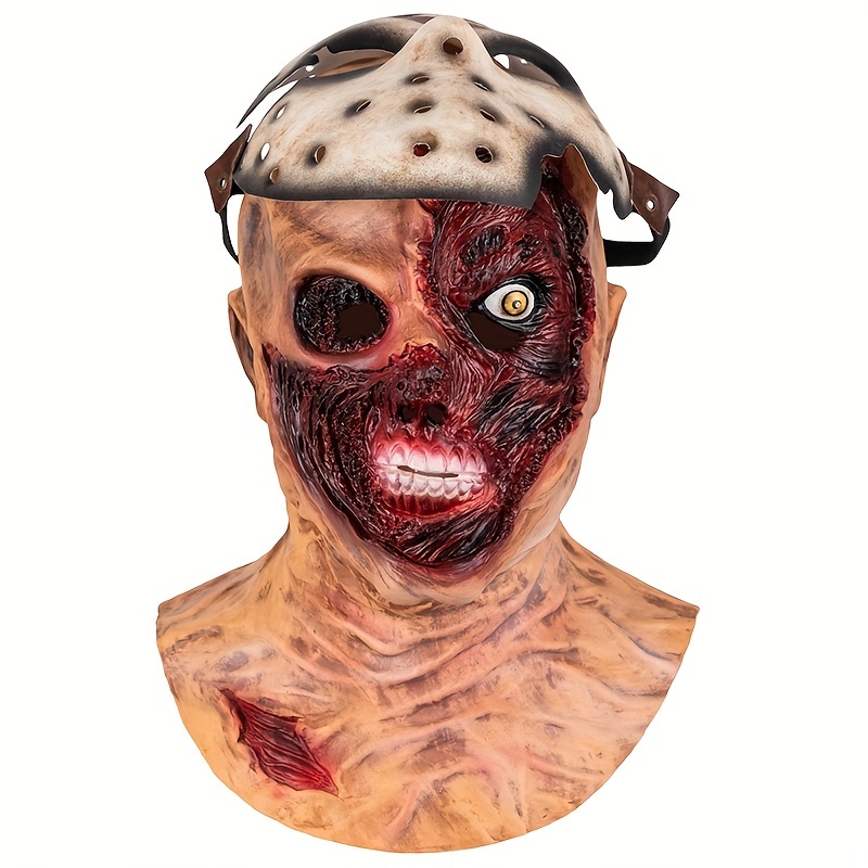 Men's Horror Clown Cosplay Mask Creepy Bloody Demon Evil Hat - Temu