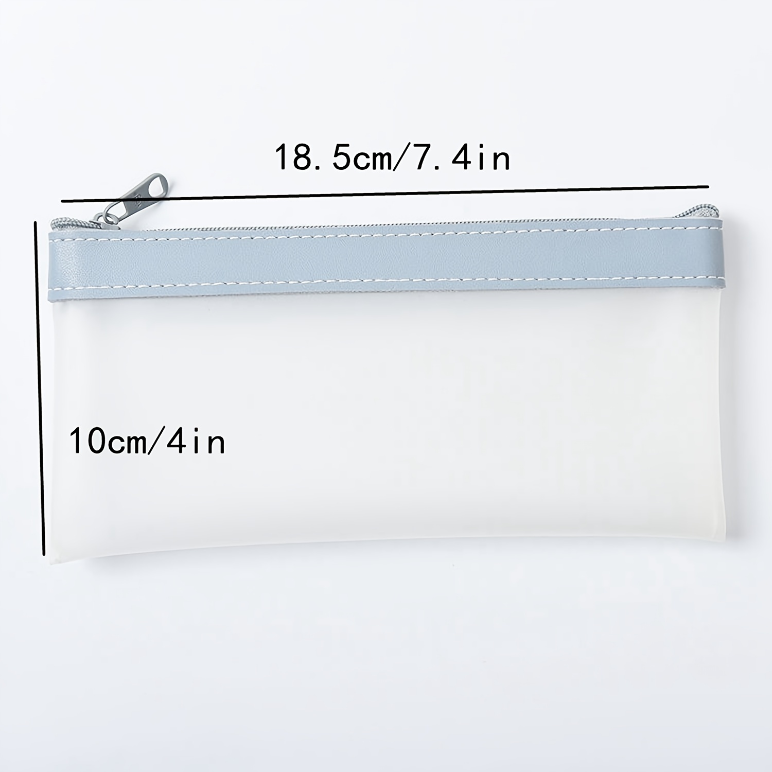 Simple Transparent TPU Leather Pencil Pouch Pencil Bag Pencil
