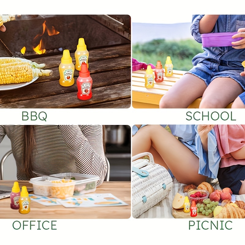 Mini Sauce Squeeze Bottle Condiment Dispensers Salad Dressing Containers,  Portable Reusable Bot Suitable For Outdoor Camping Picnic Bbq Tools - Temu