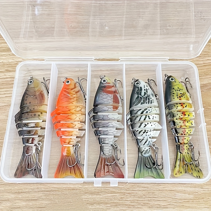 5 pack of 10cm 3 93in 15 7g multi section wobblers the ultimate fishing lure for pike carp more