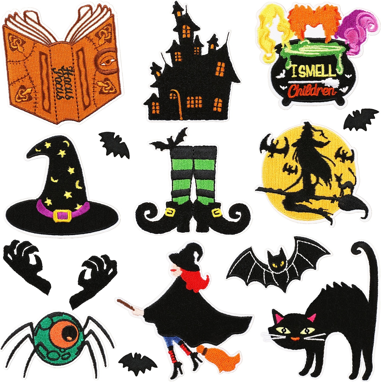 Funny See You In Hell Patch Halloween Ghost Embroidery Sew/Iron On Badge For Clothes Bag Curtains Embroidered Patches For Clothing Stickers Decorations Gift - Foto 9