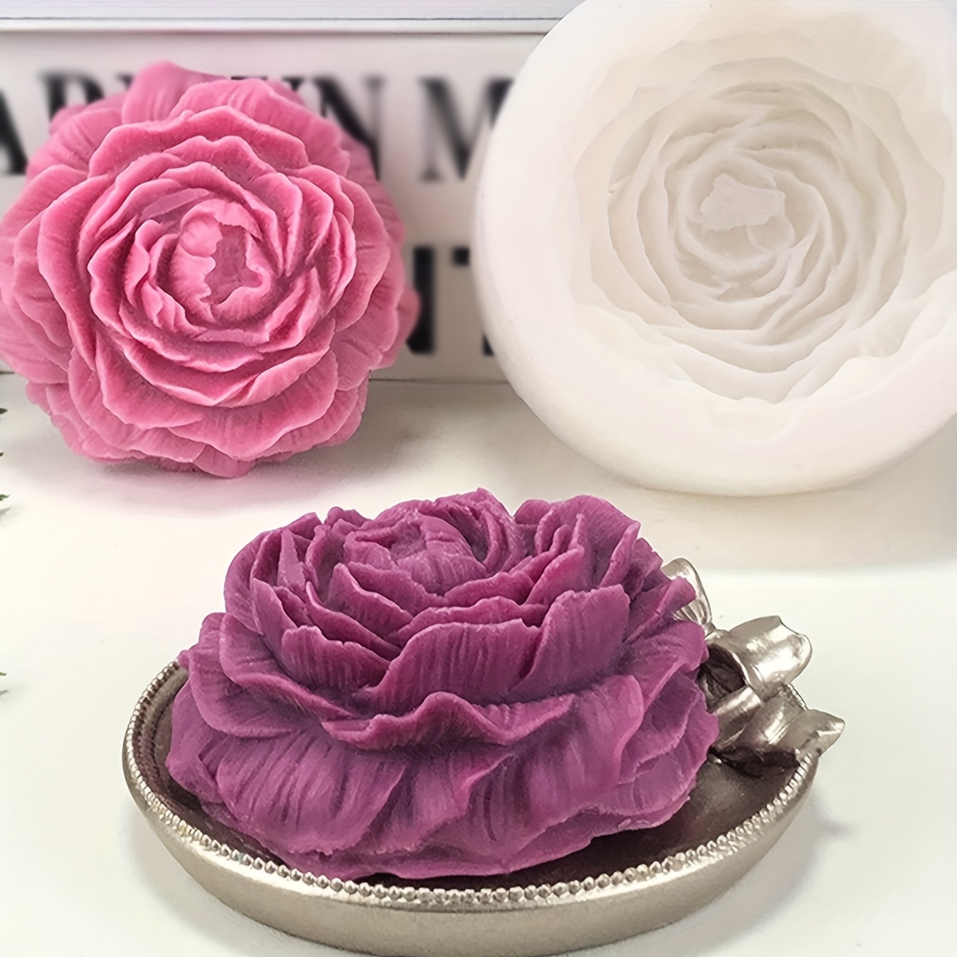 Peony Flower Silicone Mold Silicone Can Be Used To Make - Temu