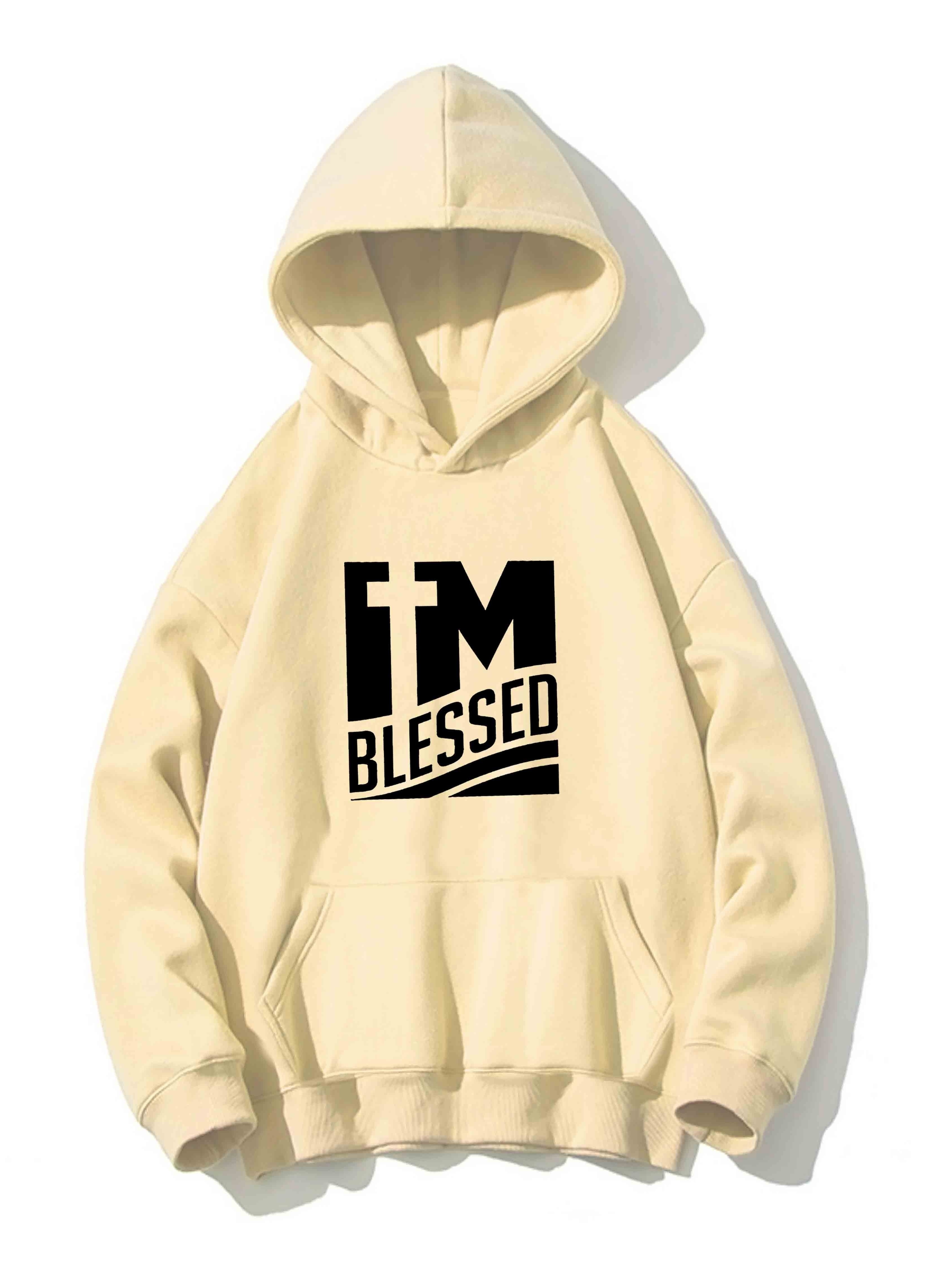 Hoodies For Men, 100% Blessed Hoodie, Men's Casual Pullover Hooded  Sweatshirt With Kangaroo Pocket For Spring Fall, As Gifts - Temu