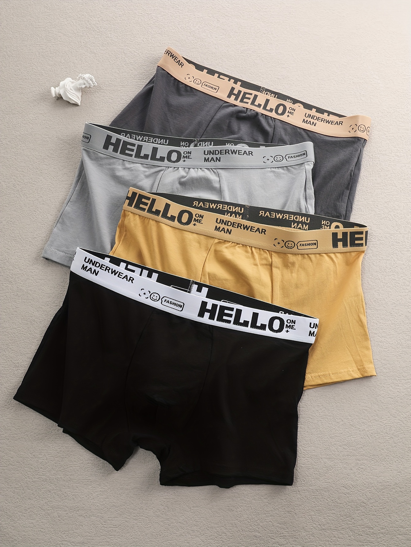 Pack Of 4 Pcs Cotton Boxer Underwear for Men - Multicolor