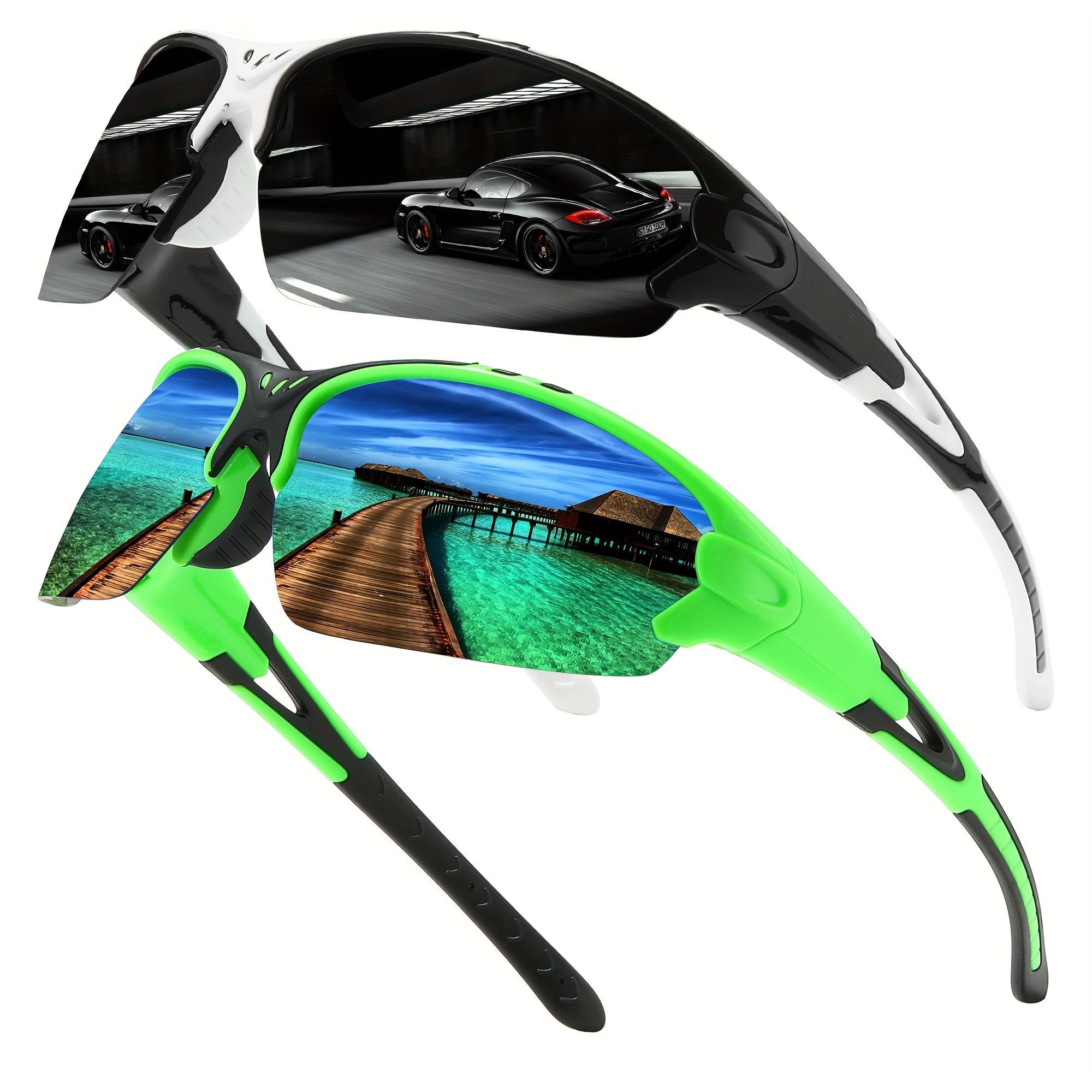 1pair 3 4pairs Premium Cool Wrap Around Mecha Style Polarized For Men Women  Outdoor Sports Cycling Running Fishing Hiking Golf Supply Photo Prop, Free  Shipping On Items Shipped From Temu