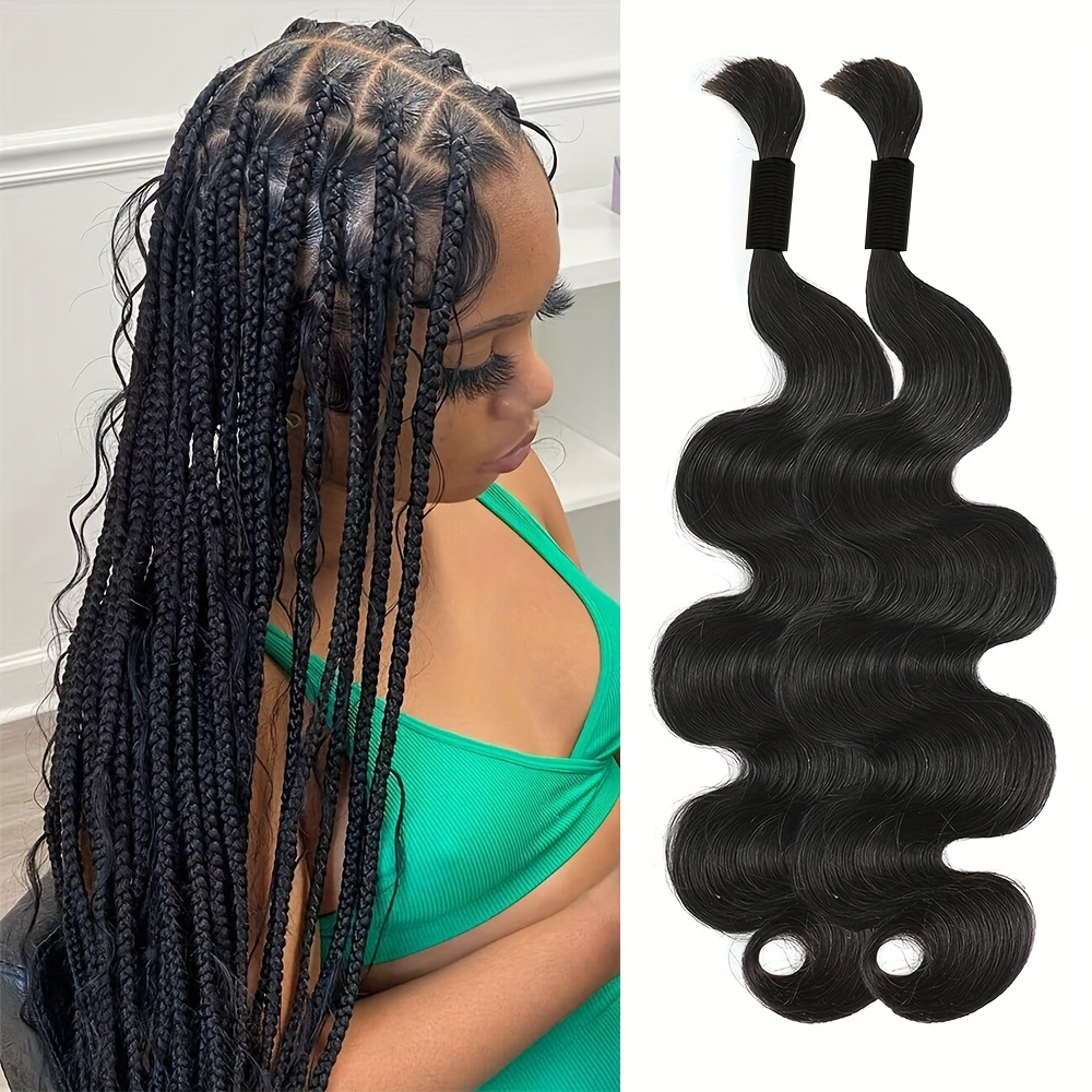 Deep Wave Bulk Human Hair for Braiding No Weft 18” 100g(2bundles/1pack)  100% Unprocessed Brazilian Virgin Human Hair Bulk for Micro Braids Hair Wet