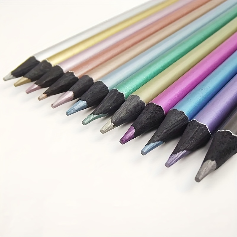 24 Vibrant Metallic Colored Pencils Unleash Your Creativity - Temu