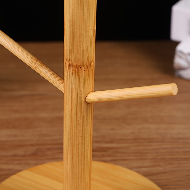 1pc Soporte De Madera Para Tazas Con 6 Ganchos Soporte - Temu Chile