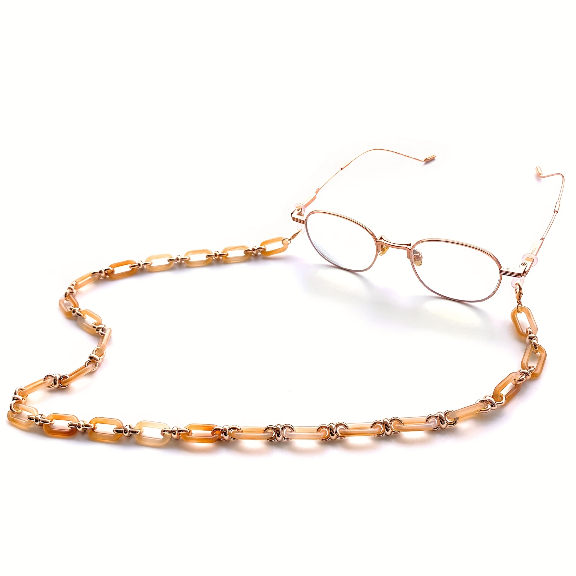 chic acrylic resin handcrafted womens glasses chain adjustable anti slip fashion glasses lanyard with sports theme details 0