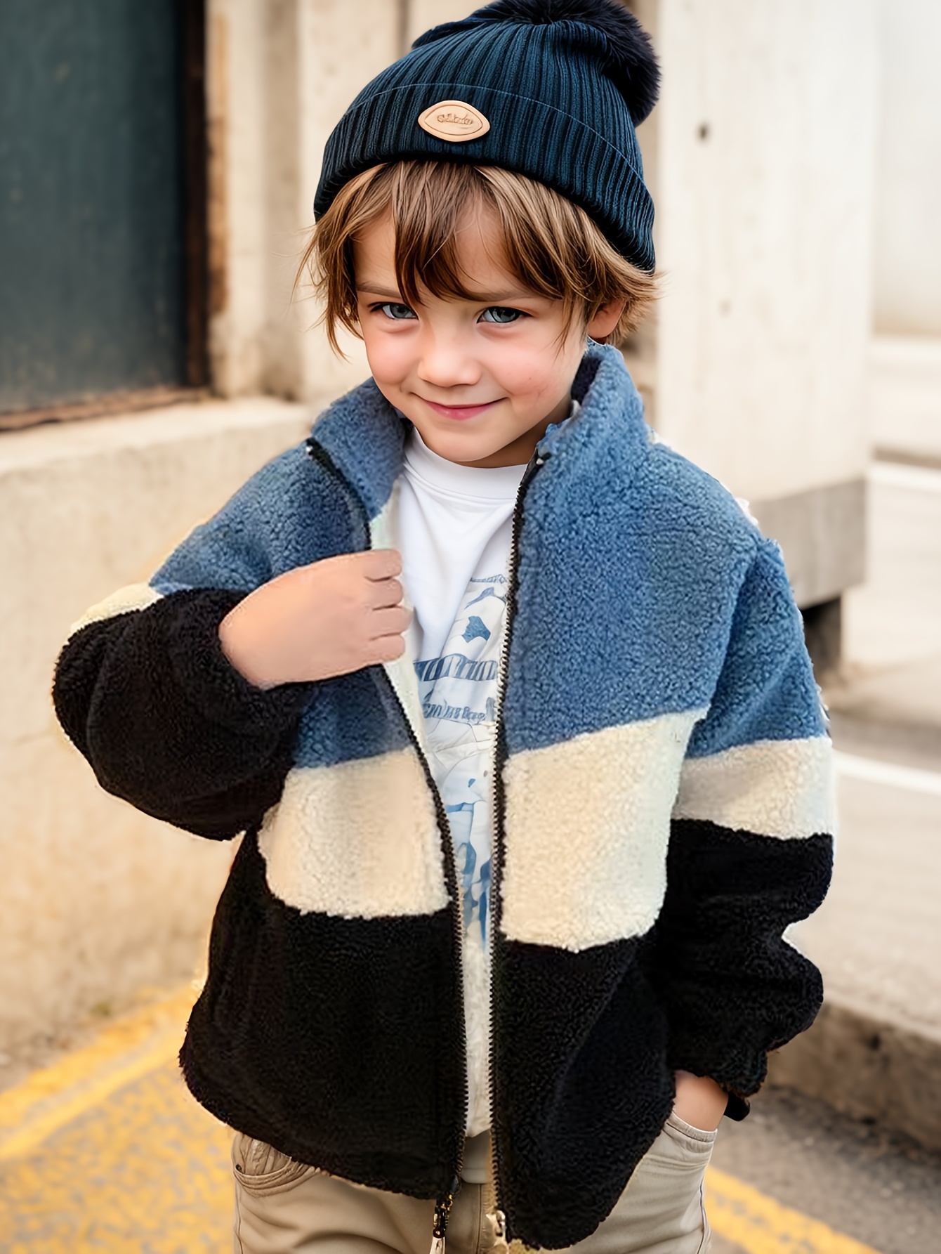 AMIYAN Toddler Fleece Jacket Boys Full Zip Polar Fleece Jacket Winter  Outerwear Coat With Pockets for Boys Girls