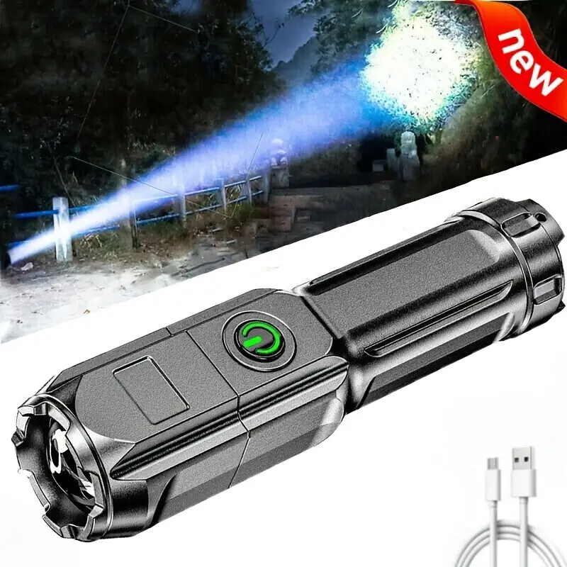 Portable Multi-Functional Super Bright Zoomable Flashlight