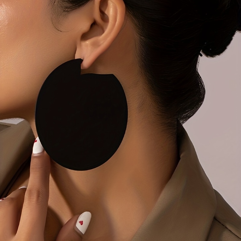 Exaggerated Round Dangle Earrings, Sexy Style