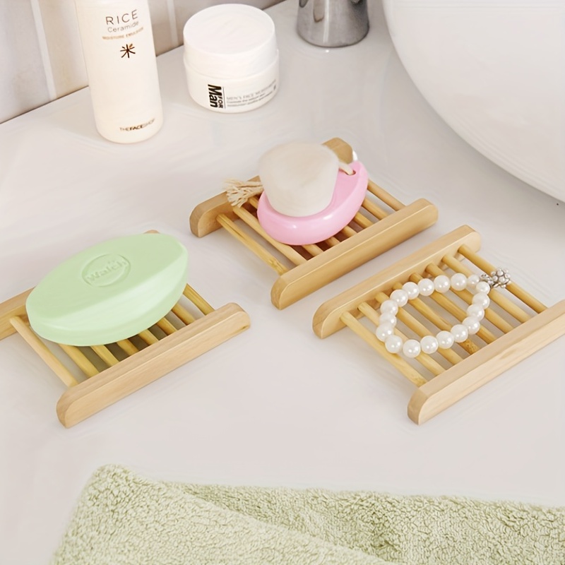 Soap Box Drain Soap Dish Tray Holder with Lid Bathroom Shower