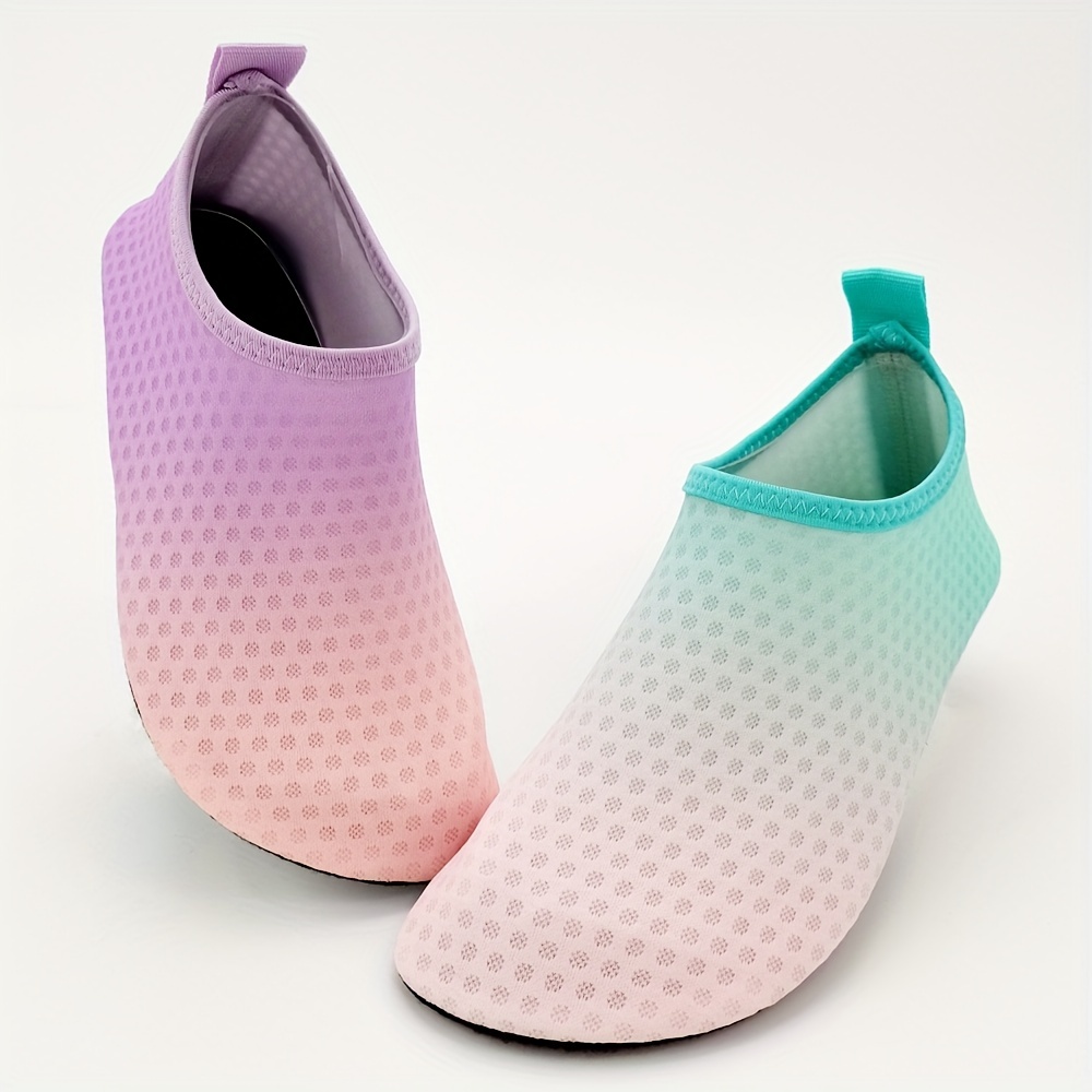 Cute Cartoon Barefoot Slip On Slippers, Lightweight Non Slip Quick Drying House Shoes For Girls, Swimming Walking Yoga, All Seasons