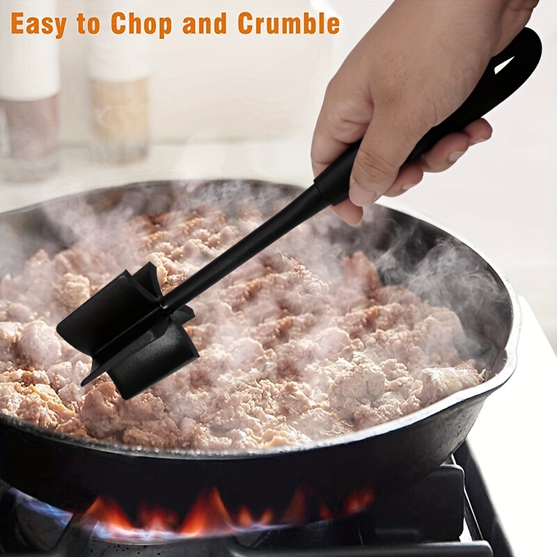 Meat Chopper, Heat Resistant Meat Masher For Hamburger Meat, Ground Beef  Masher, Plastic Hamburger Chopper Utensil, Ground Meat Chopper, Non Stick  Mix Chopper For Mix Chop, Potato Masher Tool - Temu