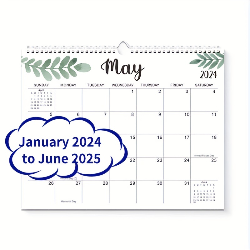 Wall Calendar 2024 2025 Family Calendar 18 Months Viewable - Temu