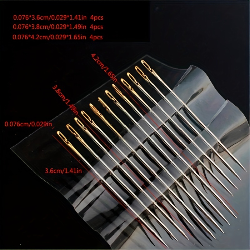 Hand Sewing Needles Threading Needles With Side Hole Blind - Temu