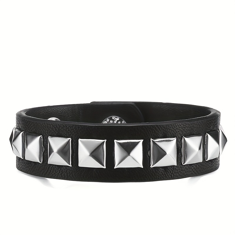 Studded Punk Bracelet For Men Goth Rock Bangle