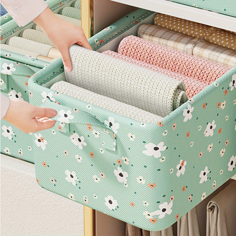 IDIMEX Lot de 2 tiroirs en tissu gris BELLA boîte de rangement ouverte avec  poignée dim 32 x 32 x 32 cm, pour linge jouets vêtement pas cher 