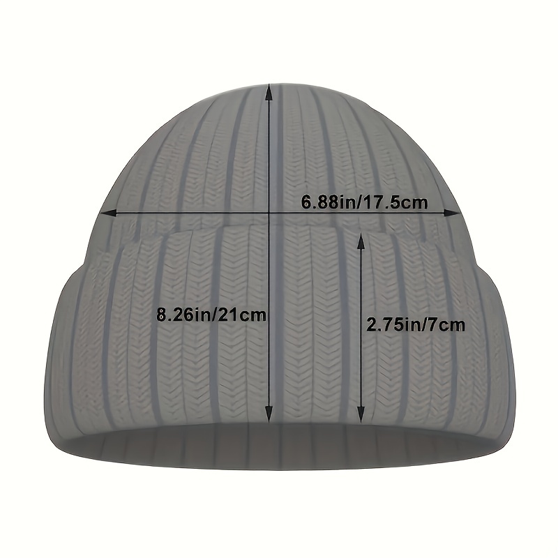 Vintage Star Patch Y2K Beanie Letter Embroidery Solid Skull Cap