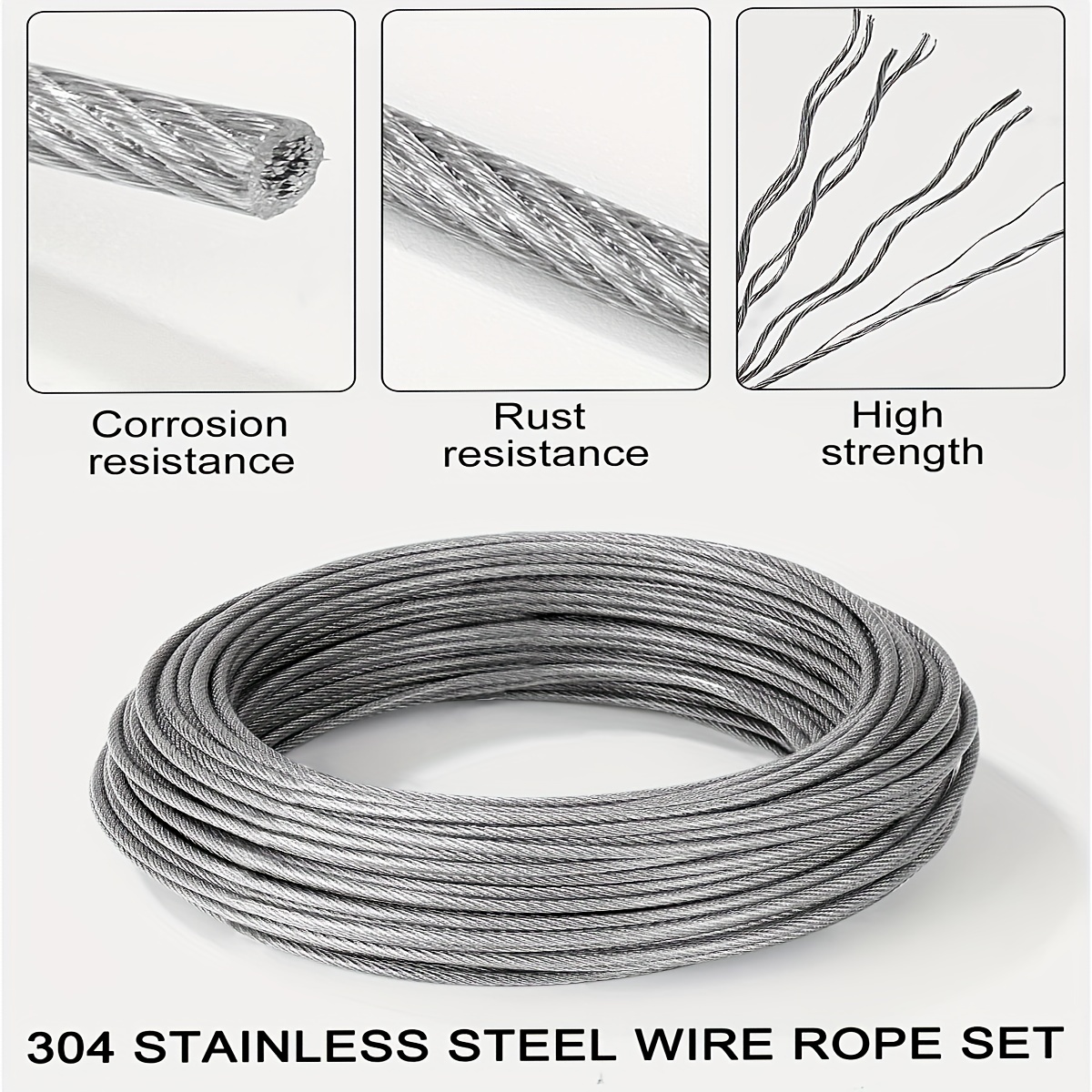Steel Braided Lighting Cable  Stainless Steel Electrical Wire