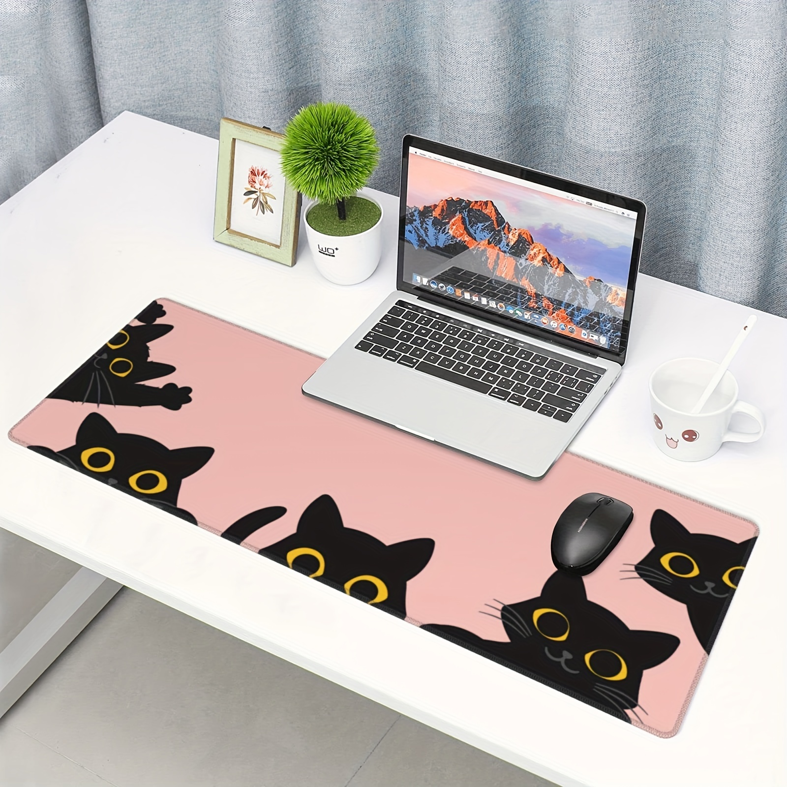 Cats Cute Kawaii Mouse Pad Large Desk Pad Office Desk Accessories,office  Decor For Women Desk Organizers And Accessories,computer Laptop Gaming Pads  For School Office Home - Temu