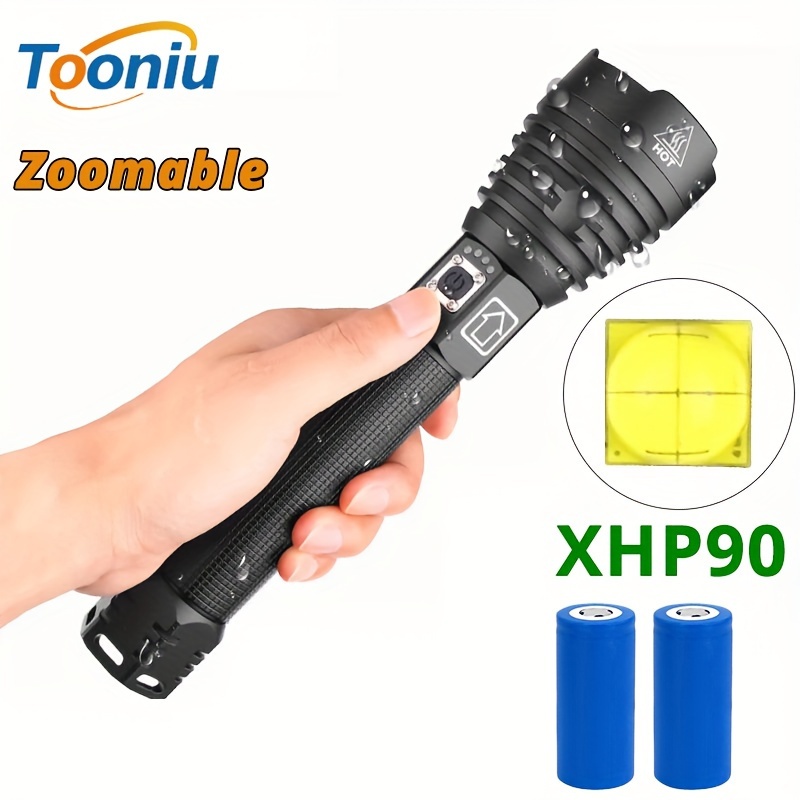 300000 LM XHP90.2 LED la plus puissante torche d'affichage à LED  Rechargeable par USB XHP90 XHP70 lampe à main 18650 lumière tactique