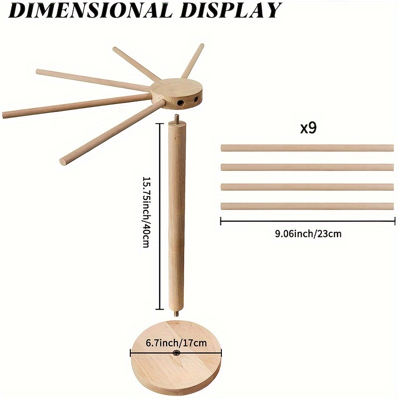 Collapsible Pasta Drying Rack Wooden Spaghetti Stand Dryer with 16