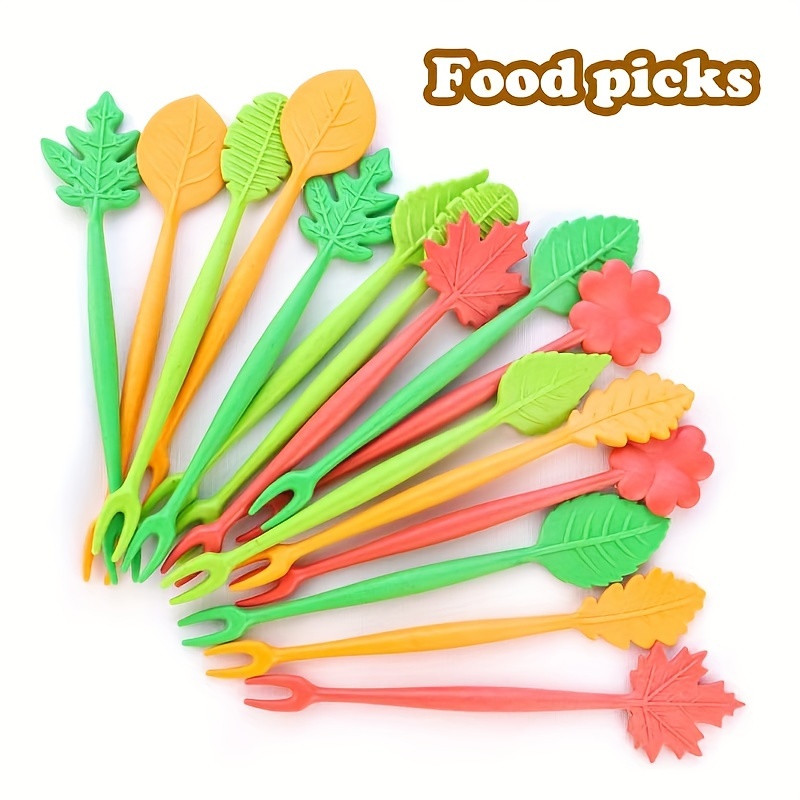 Mini Plastic Fruit Fork, Cute Food Fork For Cake Dessert Fruit