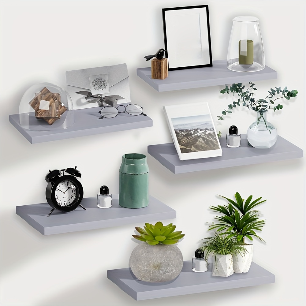 Floating Shelves Rustic Wood Shelves Wall Storage Invisible - Temu