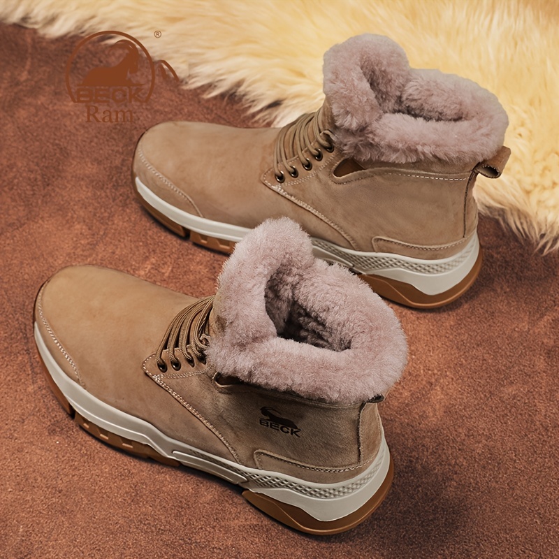 Botas Nieve Antideslizantes Plataforma Forro Polar Cálido Cuero Genuino  Hombre Invierno - Calzado Hombre - Temu Chile